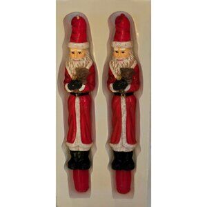 Santa Candles Robert Alan Candle Company - Vintage Santa Claus 10” Sculptured Ta